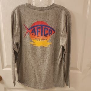 AFTCO Heather Gray Long Sleeve Tee